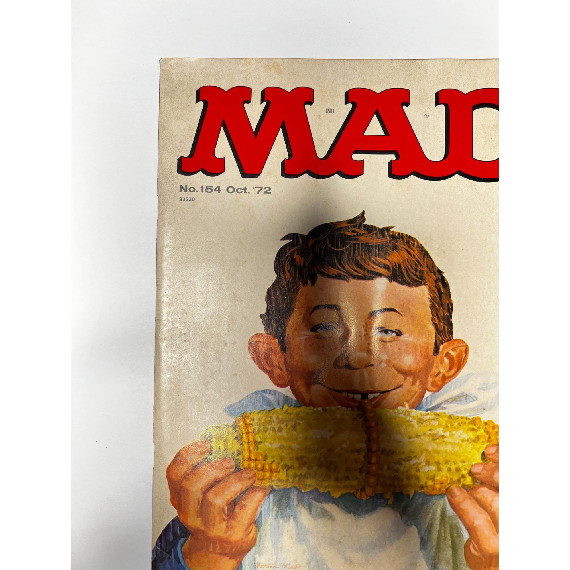 Mad Magazine No. 154 October 1972 Vintage Humor Satire Comic