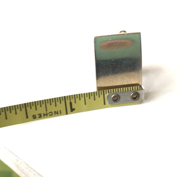 Anson Gold Tone Rectangular Curved Cufflinks, Rec… - image 8