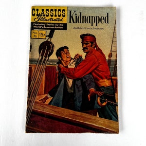 Classics Illustrated No. 46 Secuestrados con historias de los más grandes autores del mundo
