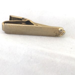 Gold Tone Etched Tie Bar Rounded Edge Tie Tack 1.25&quot;, Men&#39;s Accessory, Tie Bar, Tie Clasp, Men&#39;s Accessories, Black Tie, Steampunk, Hipster