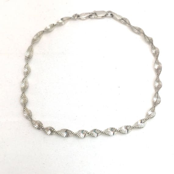 Flat Snake Chain Bracelet 925 Sterling Silver Bracelet Gold Over Silver Bracelet Herringbone Bracelet