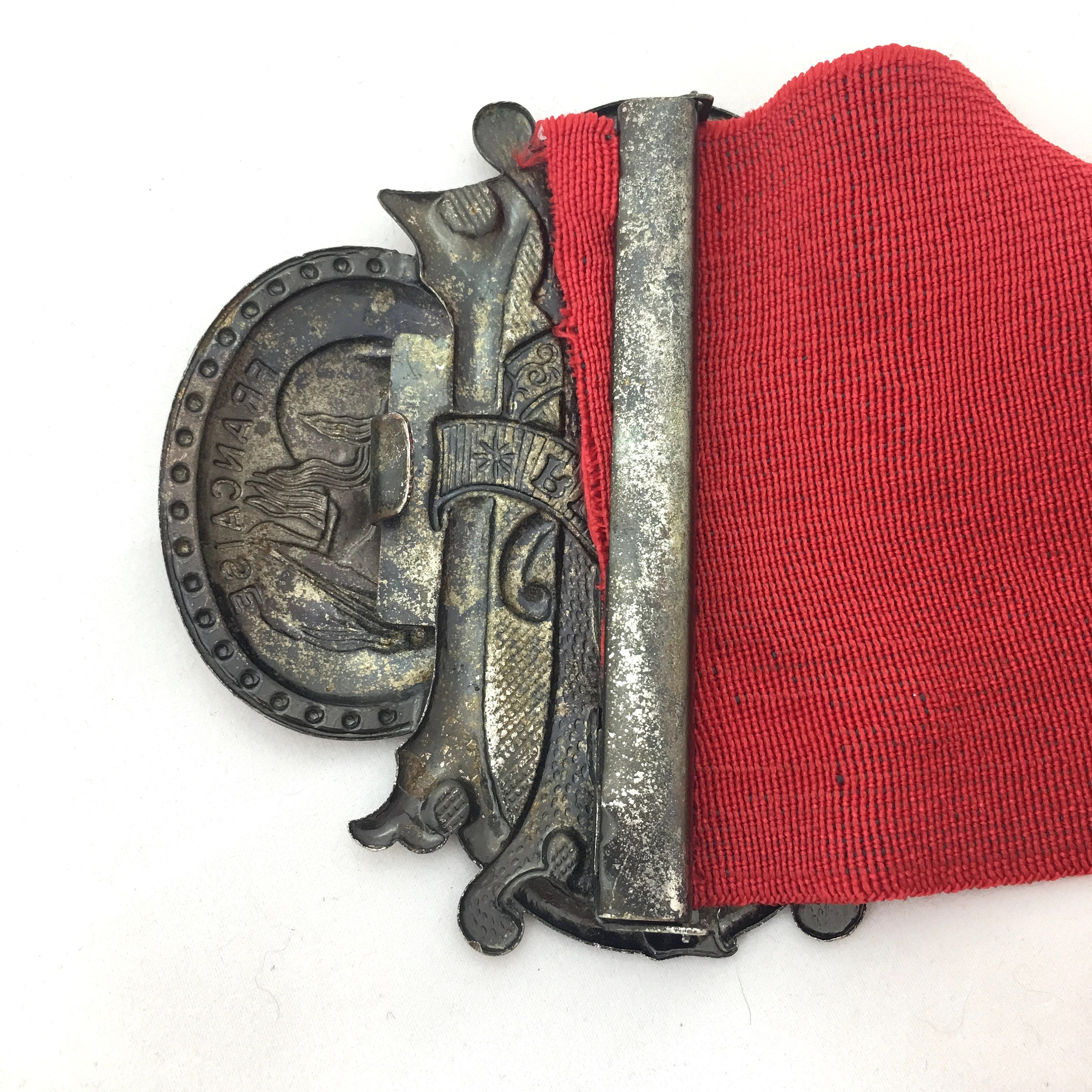 Antique Art Nouveau Republique Francaise Marianne France Nurse Belt Buckle Buy Antique Art Nouveau Republique Francaise Marianne of  main image 3