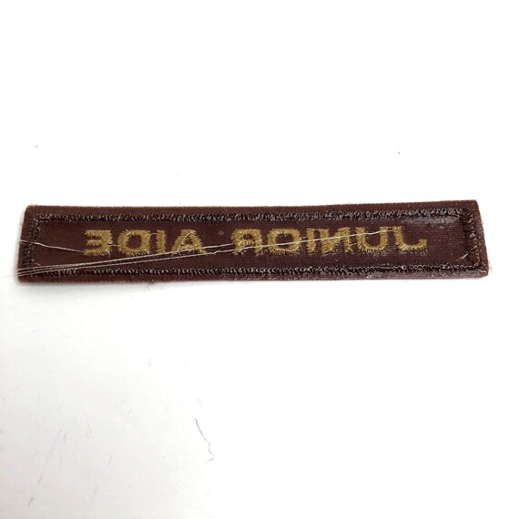Rectangle Junior Aide Girl Scout Patch Badge Brow… - image 2