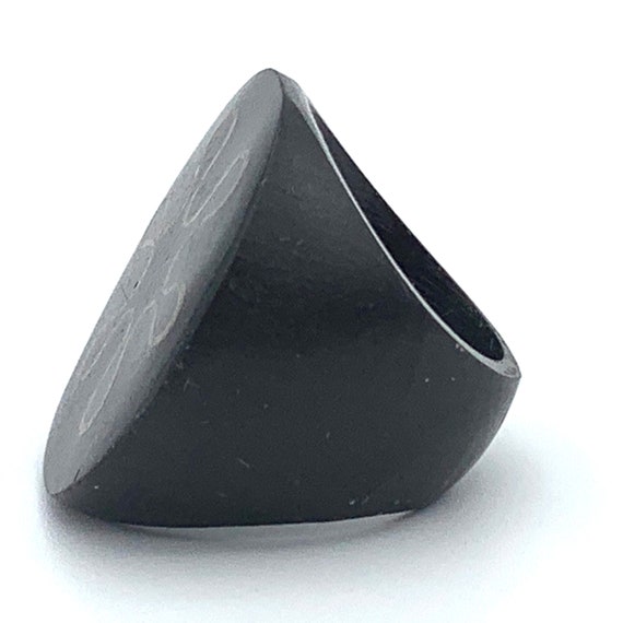 Circle Flat Top Ring, Circle Front Silver Flower … - image 7