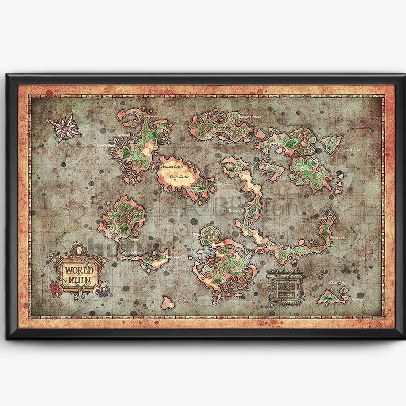 Ff6 Map Final Fantasy Vi - Etsy