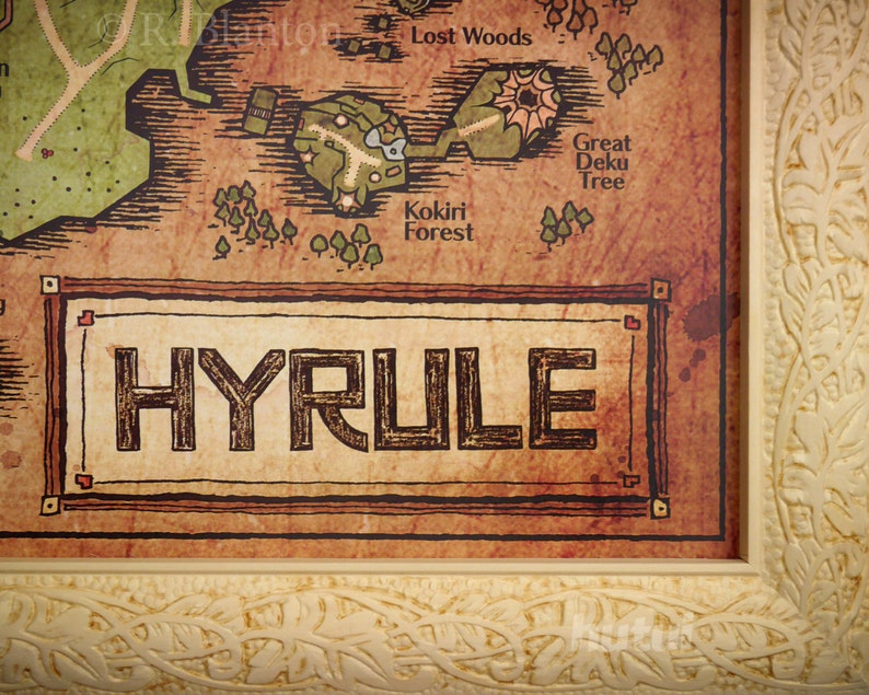 Map of Hyrule from Legend of Zelda Ocarina of Time  English image 4