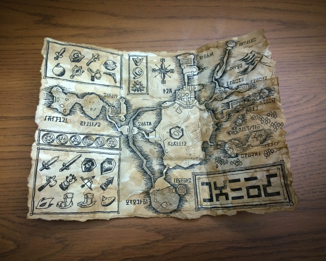 Zelda Map Termina Map Hyrule Map Legend of Zelda Majoras | Etsy
