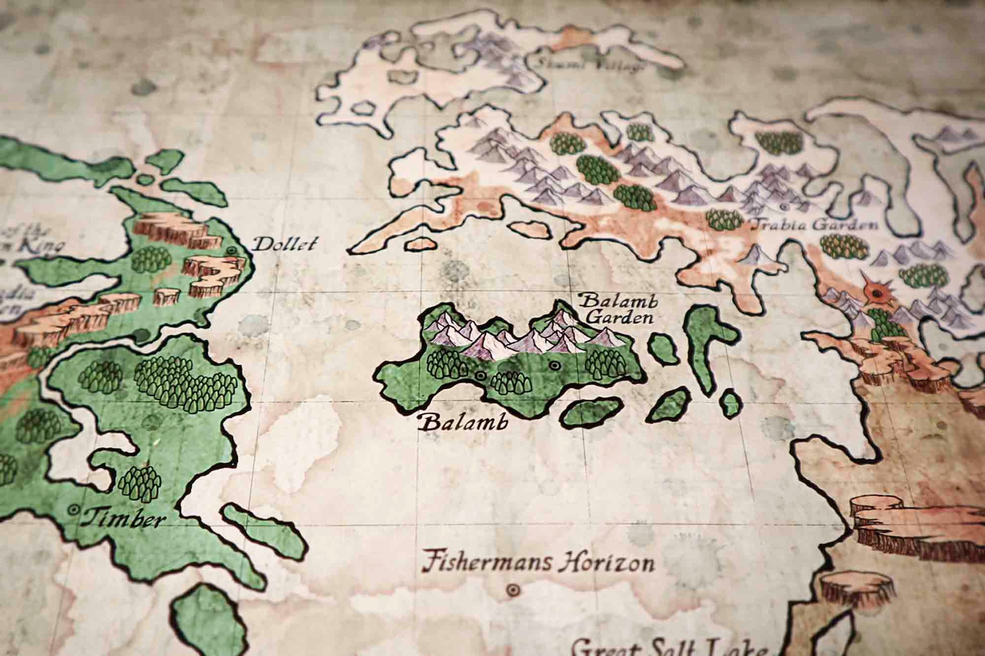 Map of the World From Final Fantasy VIII World Map Final  Etsy