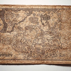 Breath of the Wild Map, BOTW Karte, englisch oder hylianisch, 11x17 bis 24x36