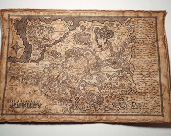 Carte Breath of the Wild, ancienne carte BOTW, en anglais ou en hylian, grande et plus grande