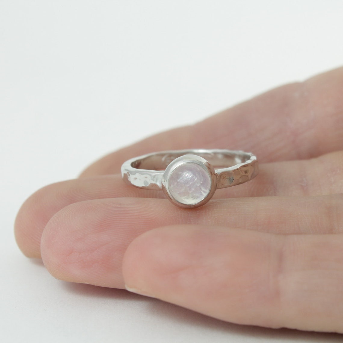 New Gea - Anello Argento 925 con Labradorite o Pietra di Luna