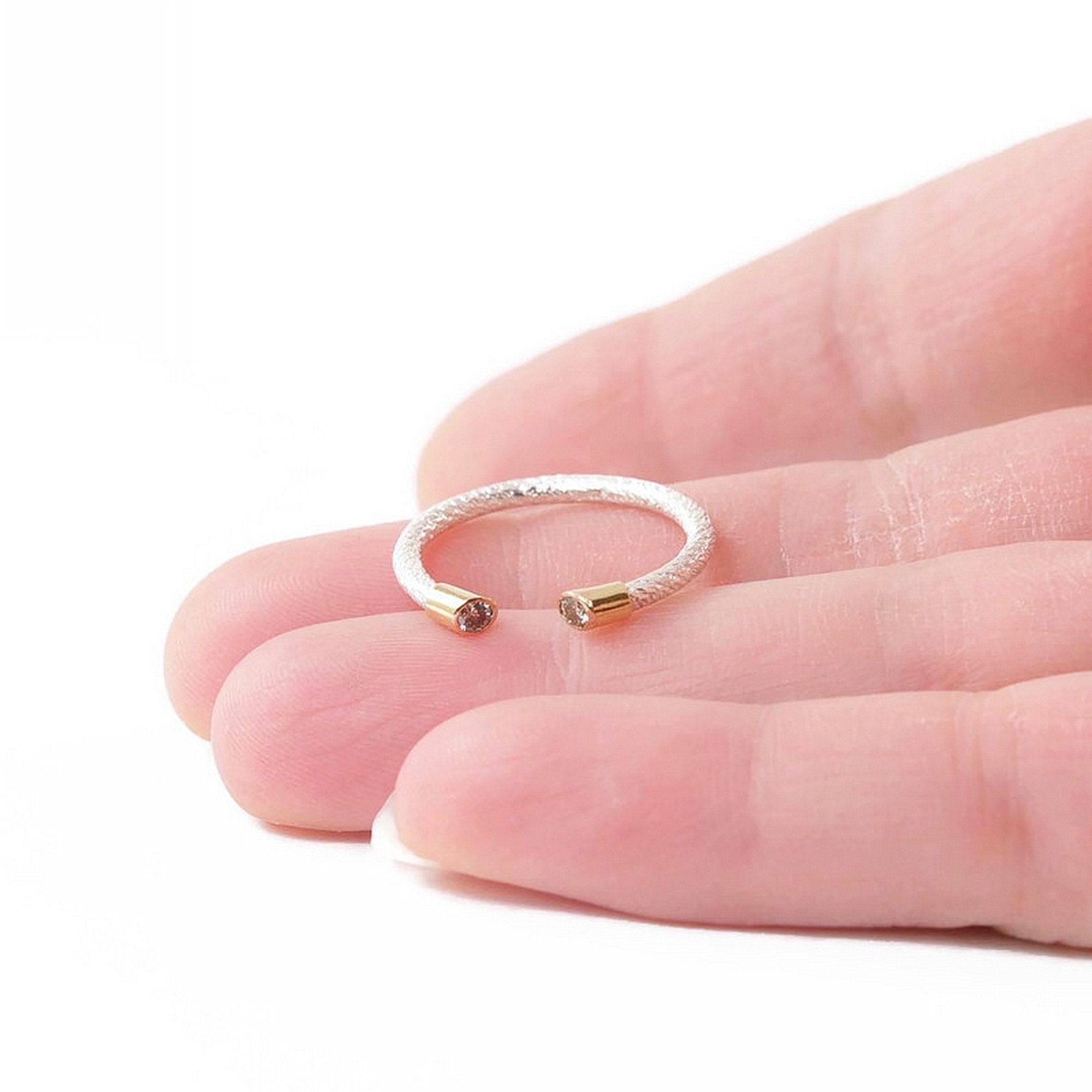 Anello A Fascia In Argento Sterling Fatto A Mano Da 2 Mm: Lucido - Foto 12