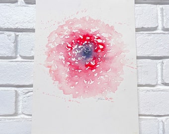 Peony Poof // Original Watercolor Painting by Jocelyn Edin // The Pink Collection