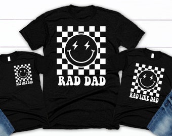 Rad wie Dad Retro Vatertag Passende Shirts Geschenk von Kinder Geschenk für Ehemann