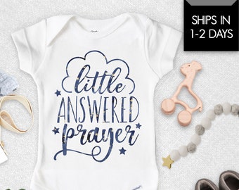 Little Answered Prayers Onesie® Christian Baby Unisex Baby Bodysuit Baby Shower Gift Hospital Coming Home Outfit