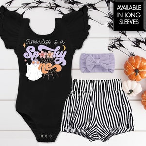 Girls Halloween 1st Birthday Outfit Personalized First Birthday Shirt Spooky One Shirt