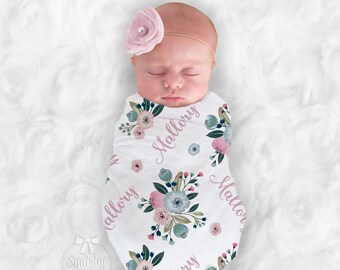 Receiving Blanket Swaddle Blanket Peter Rabbit Blue Swaddle Set Personalized Baby Blanket Spring Baby Shower Gift