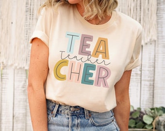 Retro Teacher Shirt Teacher Appreciation Gift Back to School Teacher Team Matching Tops