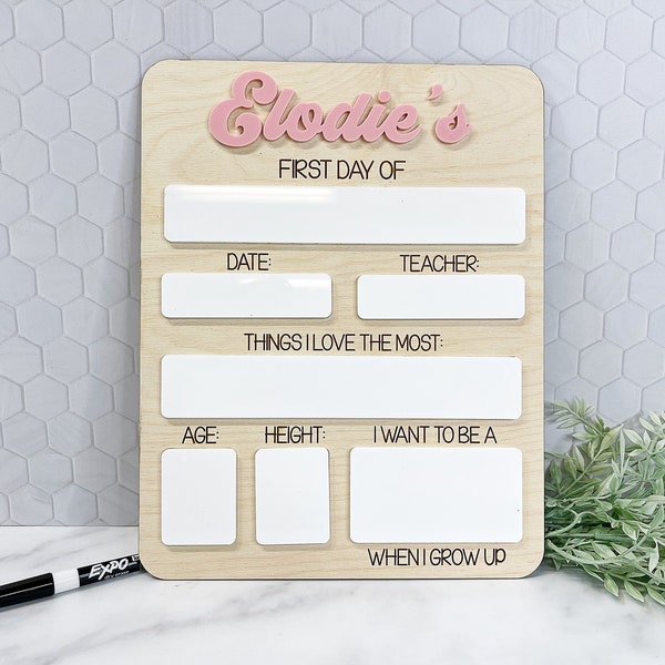 First Day of School Sign Etsy