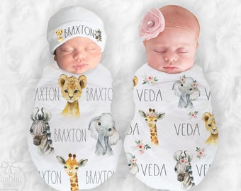 personalised baby swaddle