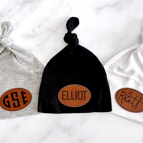 Personalized Baby Boy Hat Vegan Leather Infant Baby Hat With Etsy