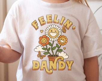 Girls Retro Feelin Dandy Shirt Womans Potted Plant Shirt Toddler - Adult Sizing