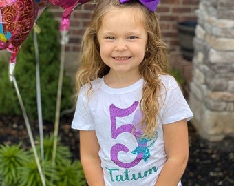 Mermaid Birthday Shirt, Mermaid 2nd Birthday, Mermaid Birthday Party, Personalized Mermaid Shirt, Mermaid Birthday, Available in Any Age