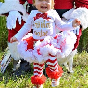 Christmas Skirt with Sequin Bow, Santa Skirt, Girl Christmas Outfit, Red Poofy Skirt, Petti Tutu, Baby Skirt, Holiday Baby, Squishy Cheeks