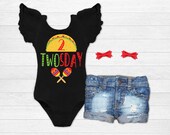 Girls Taco Twoday Birthday Shirt Girls 2nd Birthday Shirt Taco Birthday Party Fiesta Birthday Party Taco Birthday Outfit Distressed Denim