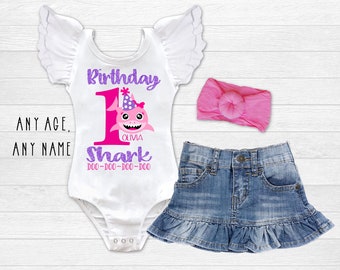 baby shark first birthday outfit