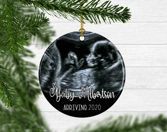 baby ultrasound christmas ornament