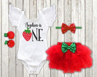 strawberry baby girl outfit