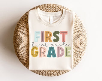 First Grade Teacher Shirts, 1st Grade Back to School Tshirt Girls First Day of School First Grade Team Shirts