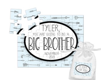 Big Brother Announcement Personalized Big Brother Puzzle Gift Pregnancy Announcement