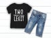 Boys 2nd Birthday Shirt Second Birthday Outfit Distressed Denim Two Legit Toddler Boy Birthday Party 