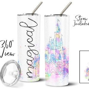 Castle Water Tumbler Orlando Vacation Gift Magical Water Bottle Stainless Steel Tumbler Personalized Tumbler