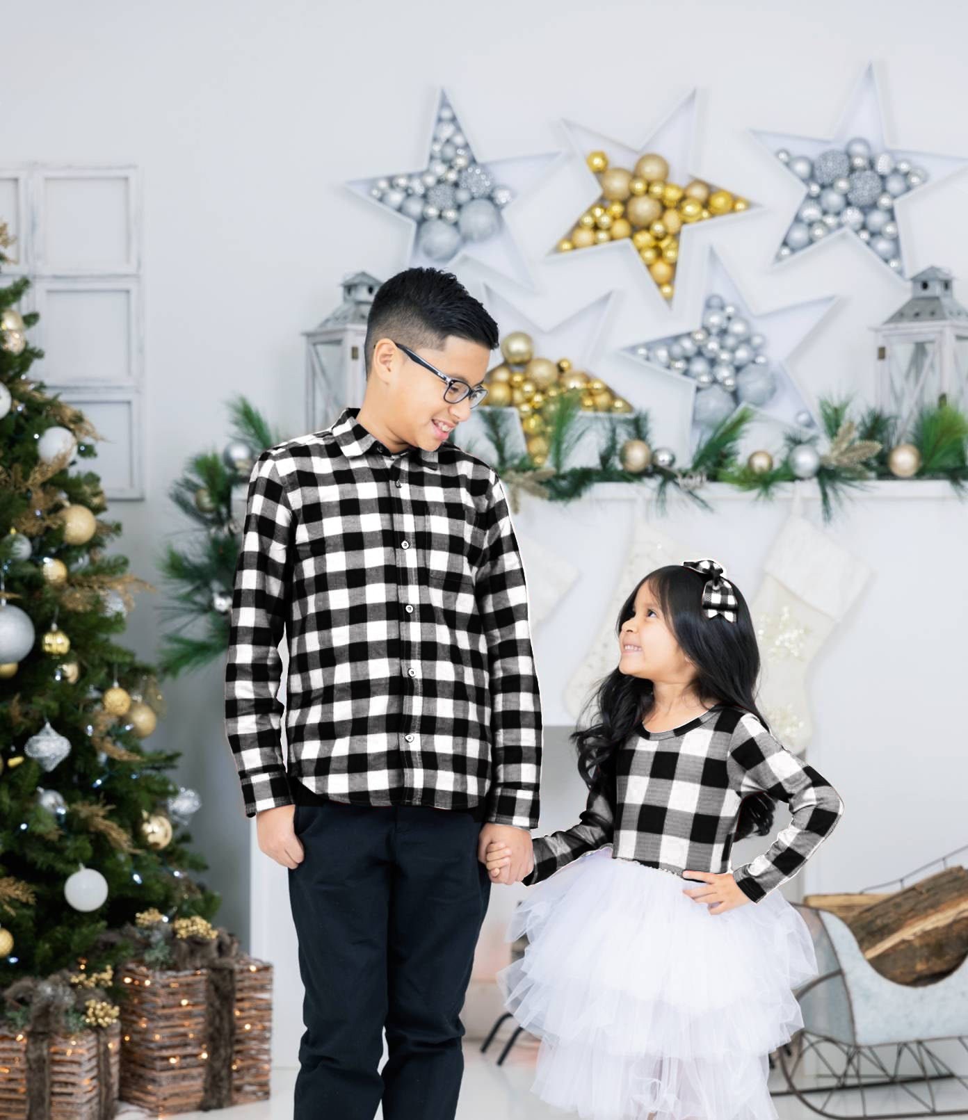 Black and clearance white christmas outfit