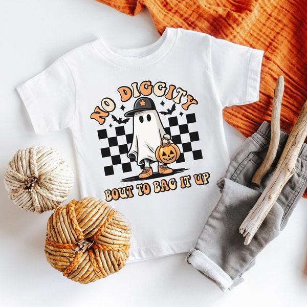 No Diggity Bout To Bag it Up Boy Halloween Costume Baby Boy 90s Outfit Boy Halloween Shirt Trick or Treat Shirt