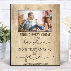 Father&#39;s Day Gift from Daughter Personalized Fathers Day Gift Photo Dad Birthday Gift from Kids Wall Art Keepsake Gift Picture Frame Gift
