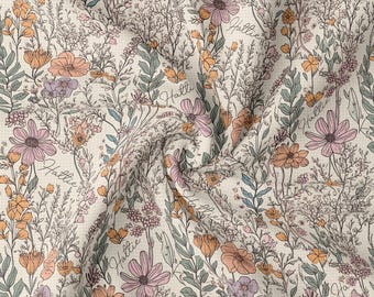 Personalized Baby Girl Vintage Wildflower Blanket Swaddle