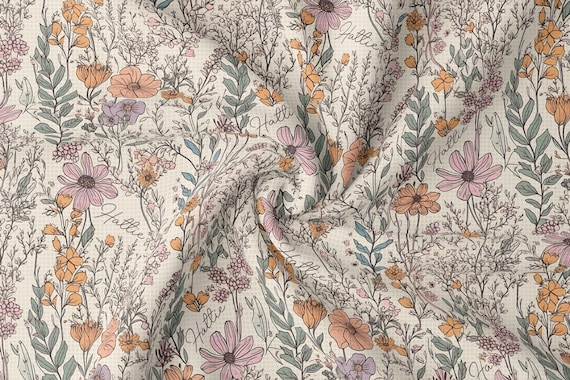Personalized Baby Girl Vintage Wildflower Blanket Swaddle
