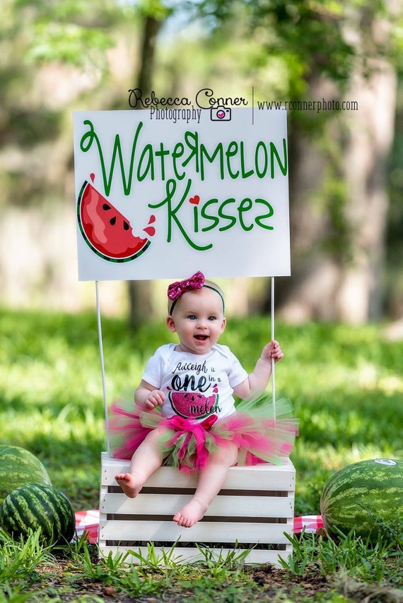 Watermelon Birthday Shirt, Personalized Birthday Shirt, Watermelon 1st Birthday, One in a Melon, Melon Hot Pink and Green Birthday