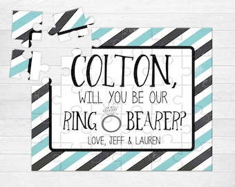 Ring Bearer Proposal Puzzle Personalized Will You Be My Ring Bearer Gift Ask Ring Bearer Puzzle Proposal