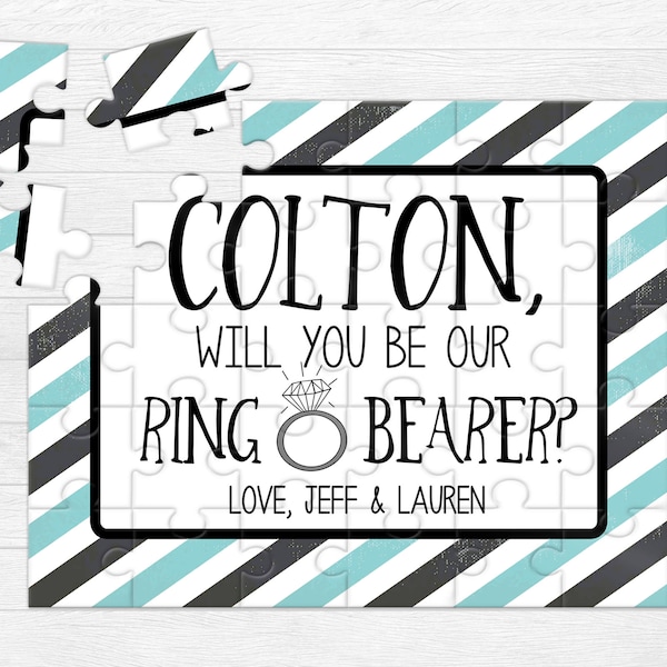 Ring Bearer Proposal Puzzle Personalized Will You Be My Ring Bearer Gift Ask Ring Bearer Puzzle Proposal