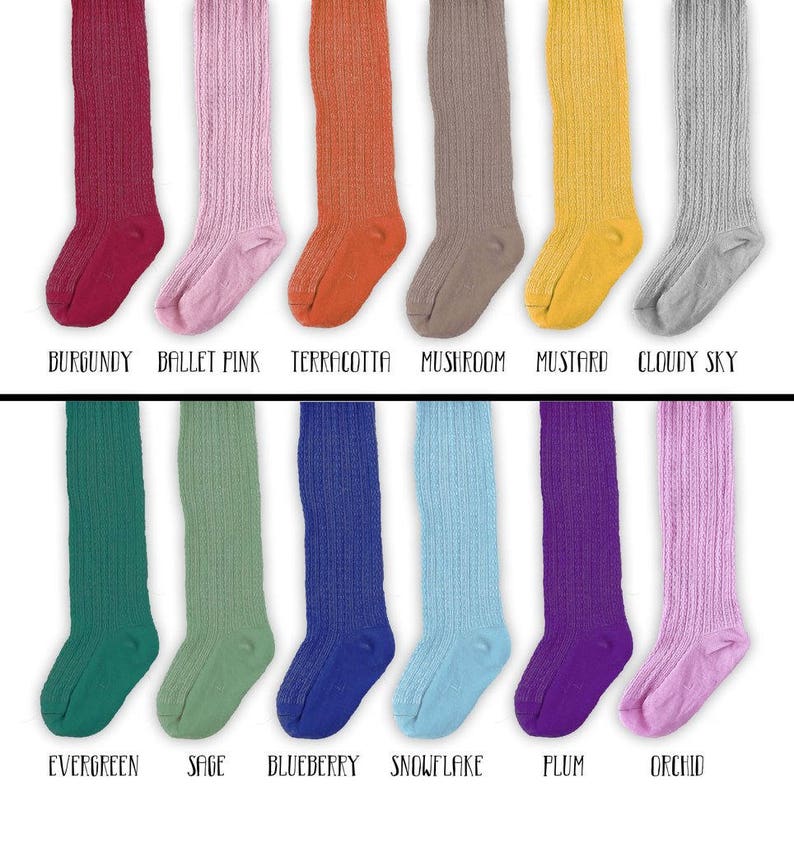 Cable Knit Tights Baby Tights Girls Handdyed Tights Baby Etsy