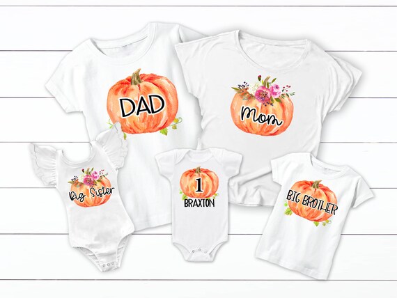 Family Matching Pumpkin Birthday Top 