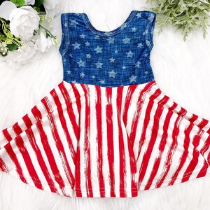 4th of July Twirl Dress Girl Fourth of July Girl Outfit 4th of - Etsy