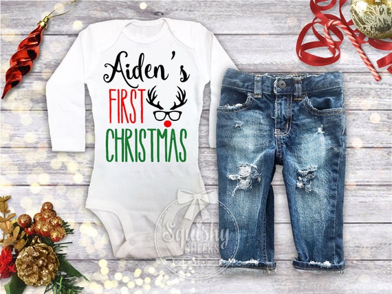 baby boy christmas shirt