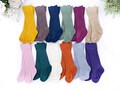 Fall Baby Knee High Socks Girl Boy Hand Dyed Cable Knit Socks Mustard Navy Pumpkin Infant Toddler Girl Boy Size Newborn-10 Years