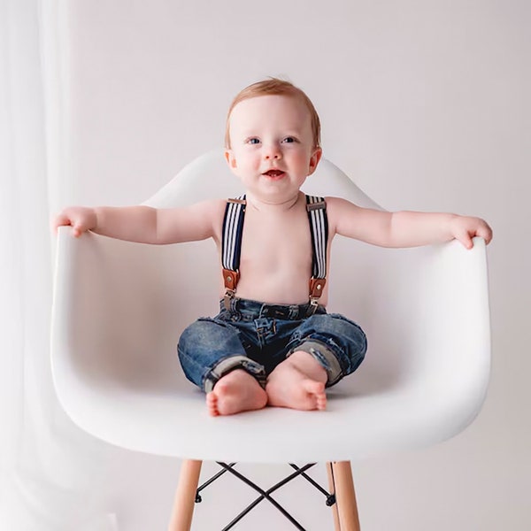 Boys Distressed Denim Suspender Pants or Shorts First Birthday Outfit Boy Smash Cake Outfit Newborn Boy Photo Outfit Boy Denim Overalls